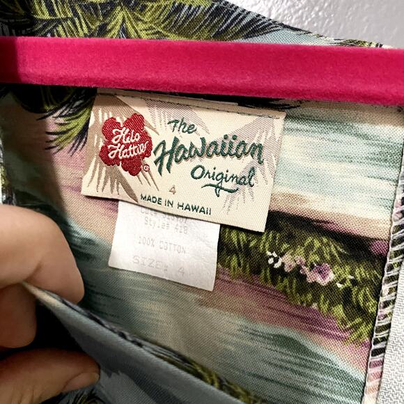 Vintage The Hawaiian Original Blue Tropical Beach Sleeveless Shift Dress 4 - Picture 2 of 8